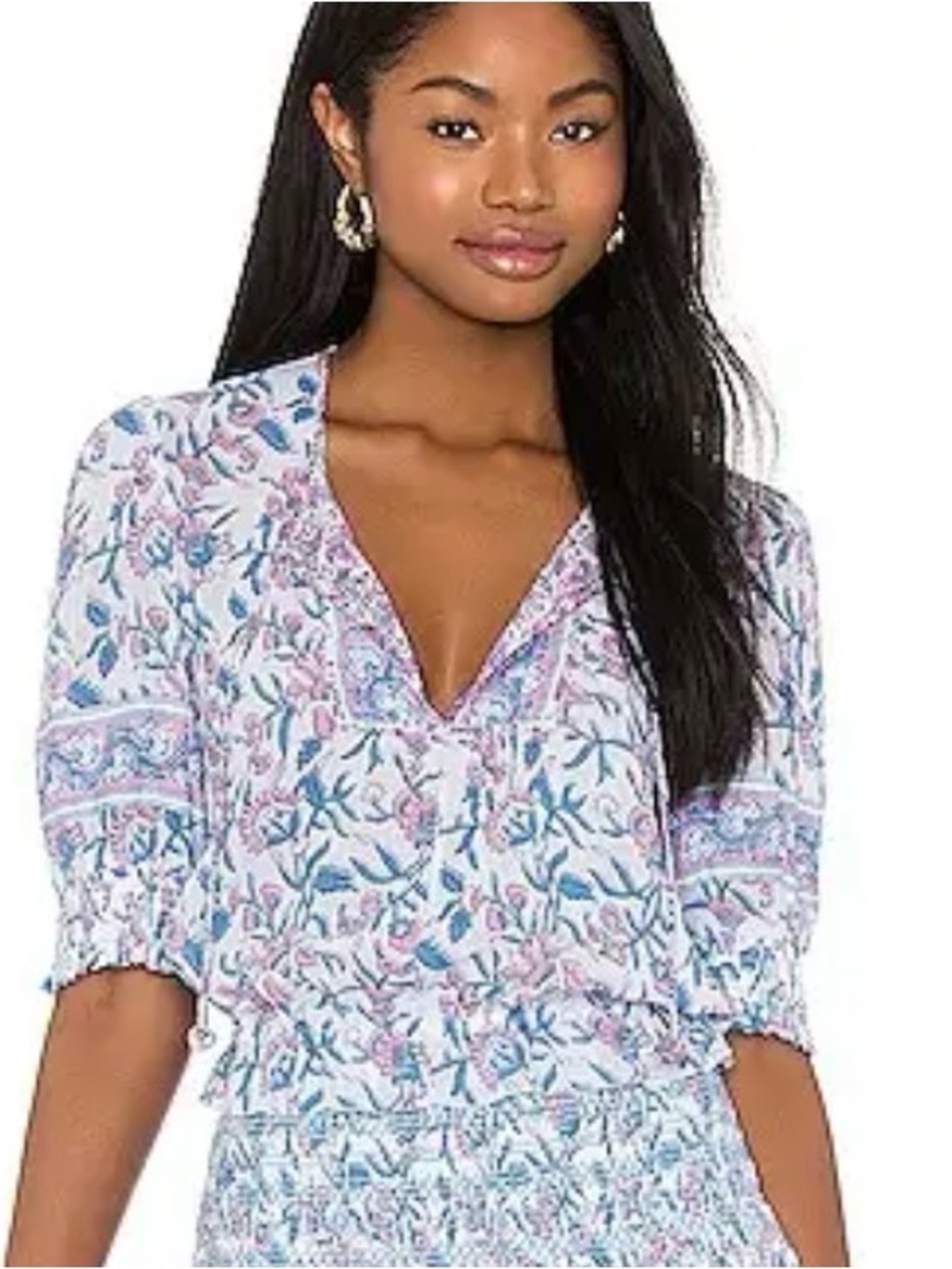 SAYLOR Katrina Cotton Boho Top Size XS
